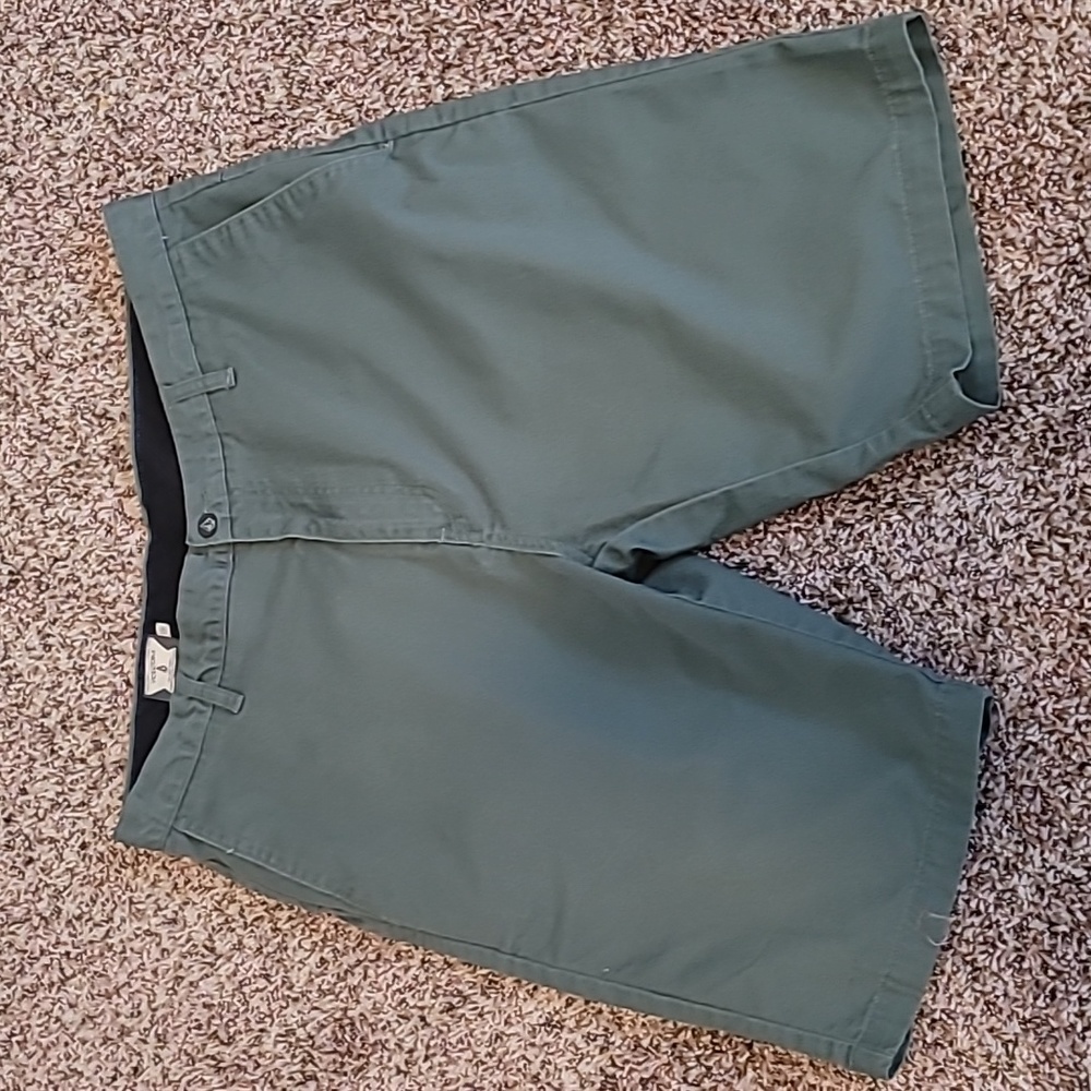 Volcom Men's Flat Front Shorts in Olive Green